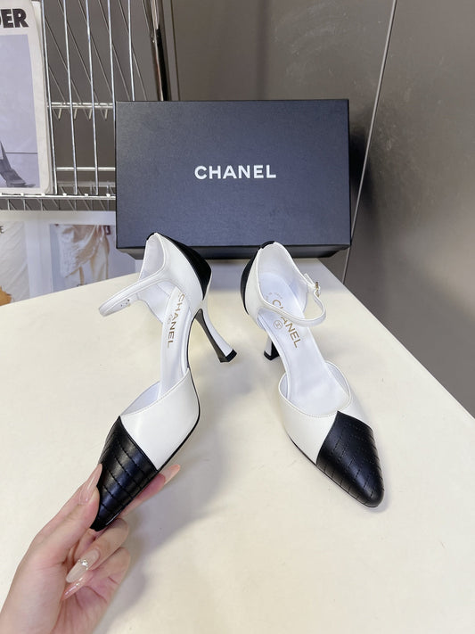 Chanel 2026 Mary Jane Sandal 90mm Embossed Calfskin And Fabric 895356