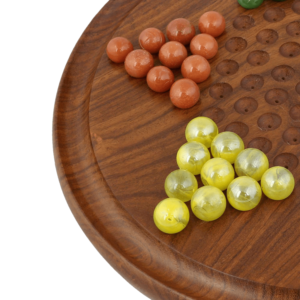 Game Chinese Checkers with Marbles Handcrafted Wooden Toys from India