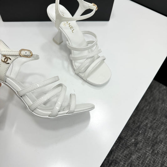 CC 26s High Heel Sandals 80 White Sheepskin 626285