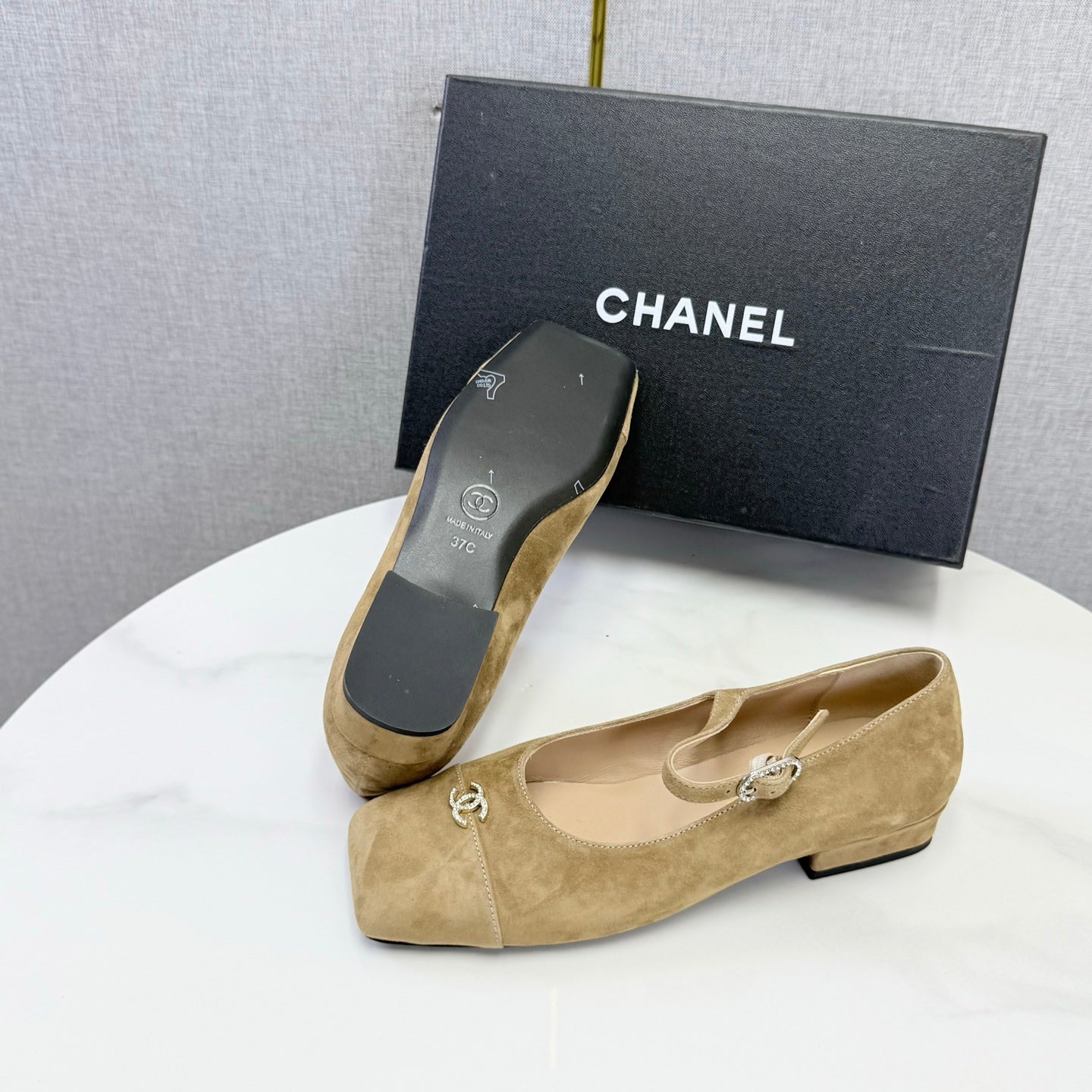 Chanel 2026 Mary Jane Ballet Flat Suede Sheepskin 904515