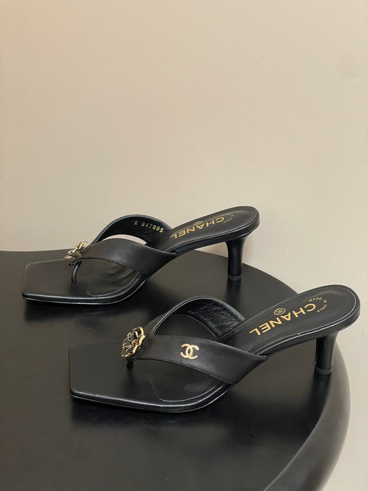 Chanel 2026 Square Toe Slingback Sandals Cowhide Sheepskin 834729
