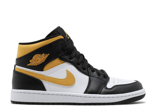 Air Jordan 1 Mid ¡®Black University Gold¡¯ Revered Footwear Sneakers - Retro ...