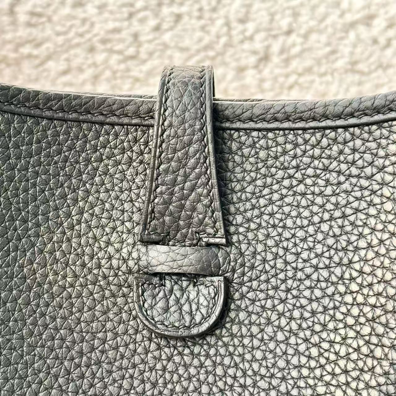 Hermes 2026 Evelyn 23 Bag Black Epsom Leather
