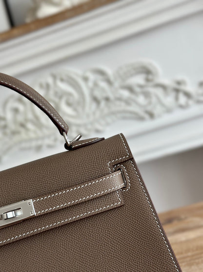 Hermes 2026 Kelly Bag Elephant Grey Epsom Leather