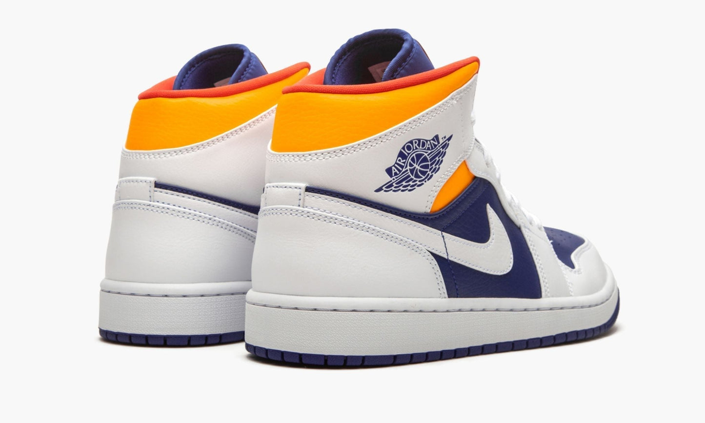 Air Jordan 1 Mid “Royal Blue / Laser Orange” Sneakers - Hall of Fame
