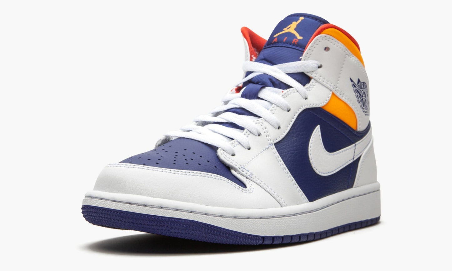 Air Jordan 1 Mid “Royal Blue / Laser Orange” Sneakers - Hall of Fame