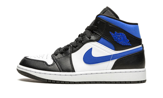 Air Jordan 1 Mid Racer Blue / Black / White Sneakers - Style Staple