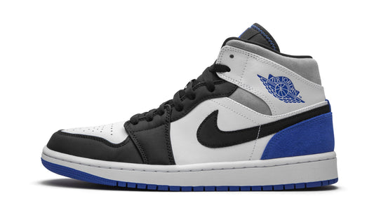 Air Jordan 1 Mid SE Game Royal Black Toe Sneakers - Collaboration Release
