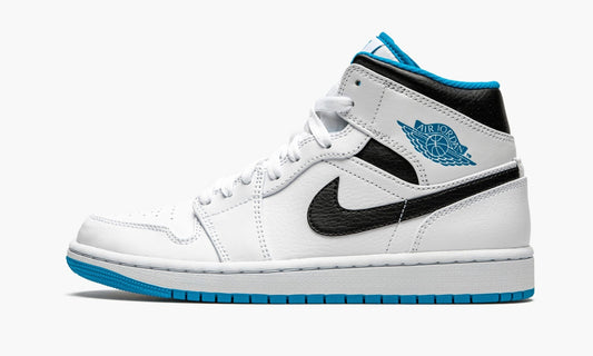 Air Jordan 1 Mid White / Laser Blue Sneakers - Modern Classic