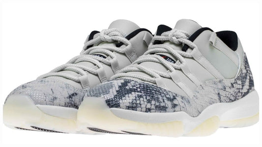 Air Jordan 11 Retro Low Light Bone Snakeskin Sneakers - Limited Edition