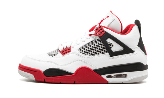 Air Jordan 4 Retro Fire Red Sneakers - Collaboration Release
