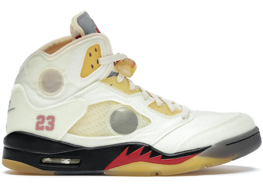 Air Jordan 5 Retro Off-White Sail Sneakers - Retro Classic