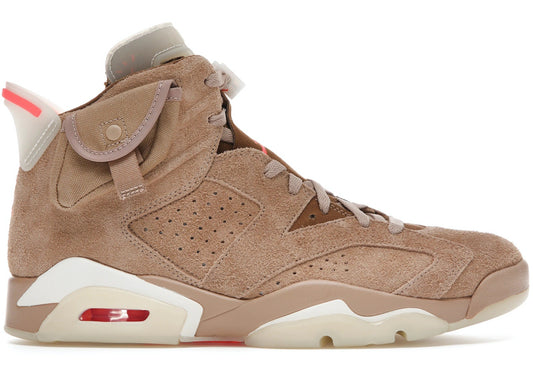 Air Jordan 6 Retro TraviScots British Khaki Sneakers - Streetwear Essential