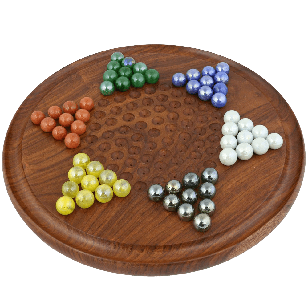 Game Chinese Checkers with Marbles Handcrafted Wooden Toys from India