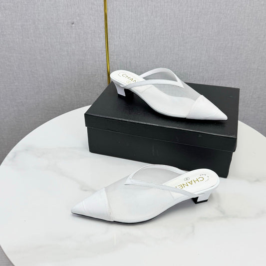Chanel 2026 Mesh Mule Fabric Sheepskin 904436