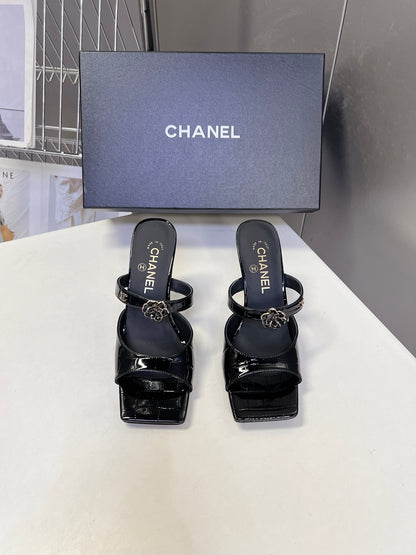Chanel 2026 Mule 70mm Embossing And Suede Calfskin 895349