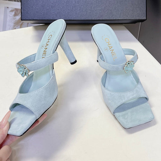 Chanel 2026 Mule 70mm Embossing And Suede Calfskin 895349
