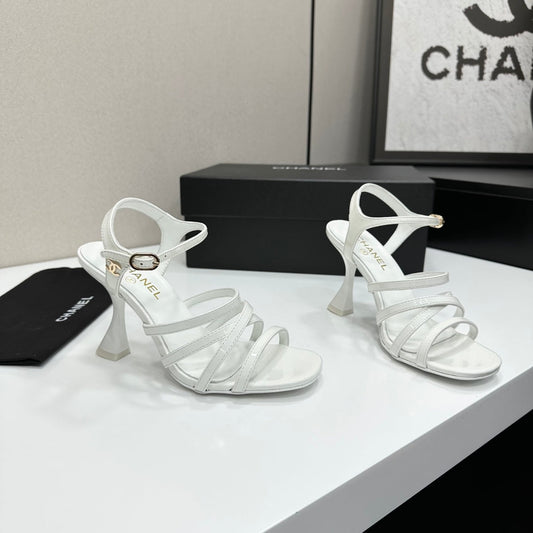 CC 26s High Heel Sandals 80 White Sheepskin  626285