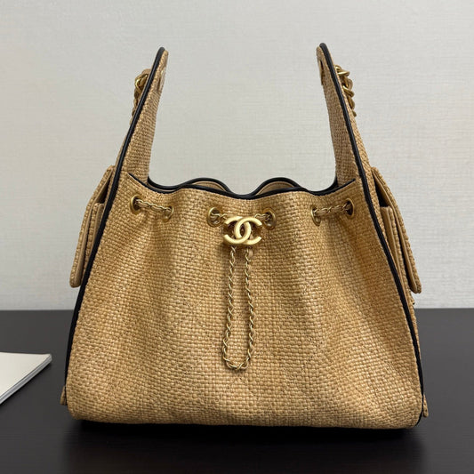 Chanel 2026 Hobo Bag 22cm Woven Leather