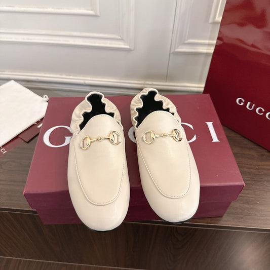 GG 26SS Loafers White Calfskin 645951