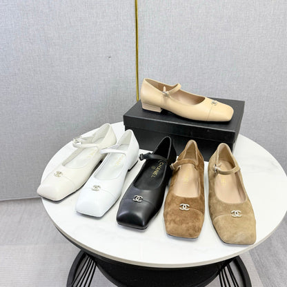 Chanel 2026 Mary Jane Ballet Flat Suede Sheepskin 904515