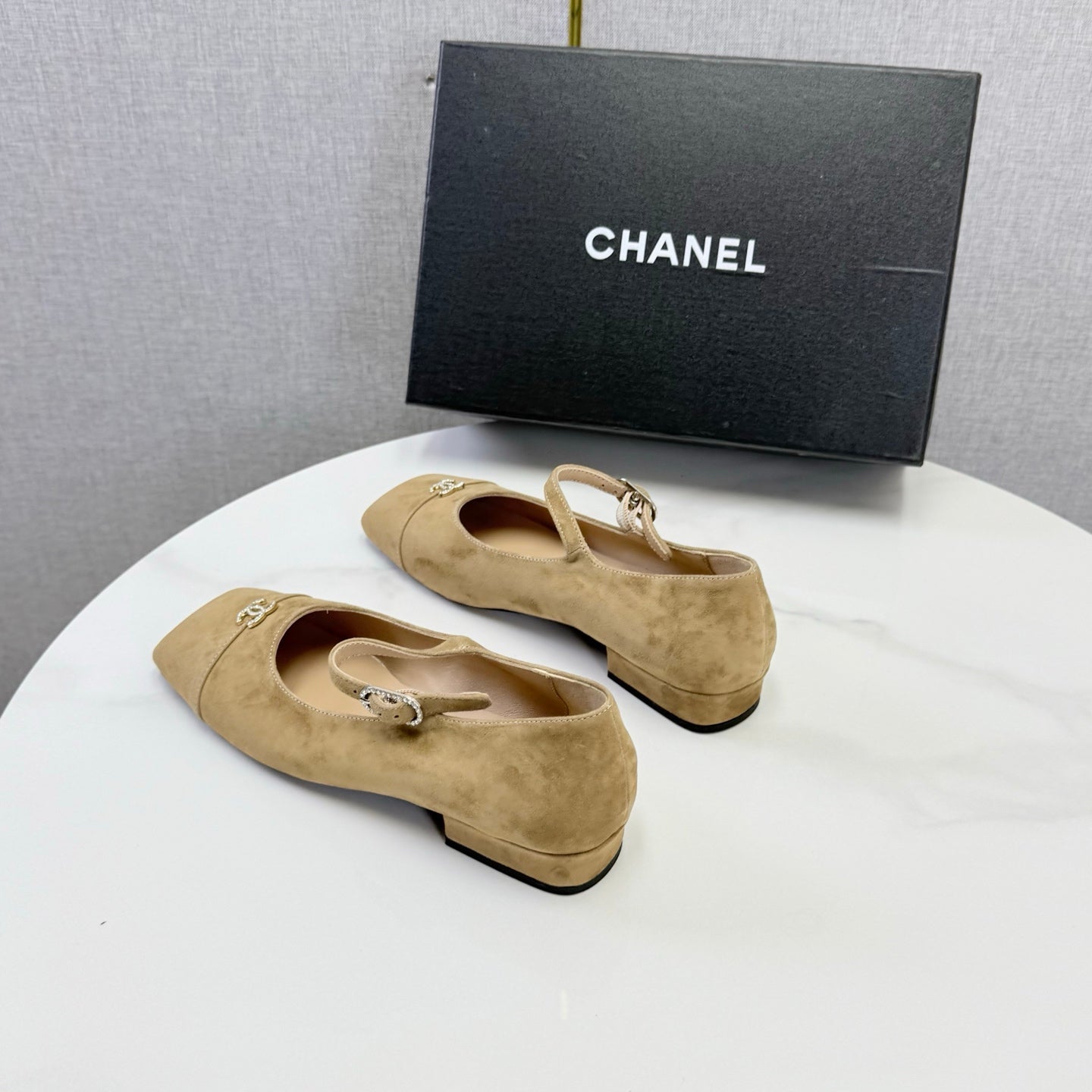 Chanel 2026 Mary Jane Ballet Flat Suede Sheepskin 904515
