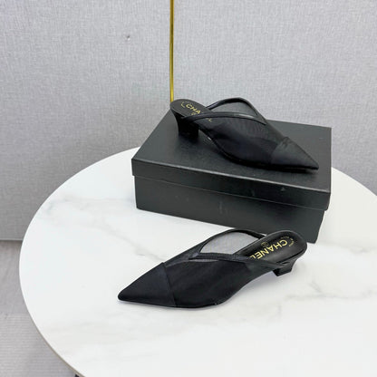 Chanel 2026 Mesh Mule Fabric Sheepskin 904436