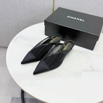 Chanel 2026 Mesh Mule Fabric Sheepskin 904436