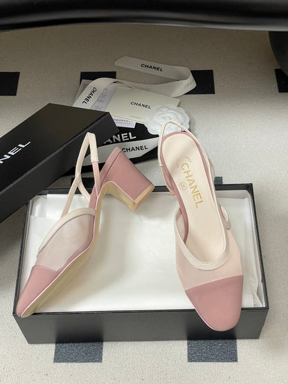CC 26s Slingback  65 Light Pink Mesh Fabric Sheepskin 649443