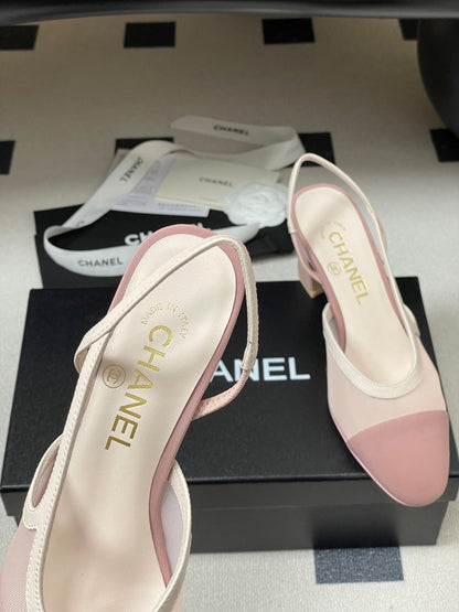 CC 26s Slingback  65 Light Pink Mesh Fabric Sheepskin 649443