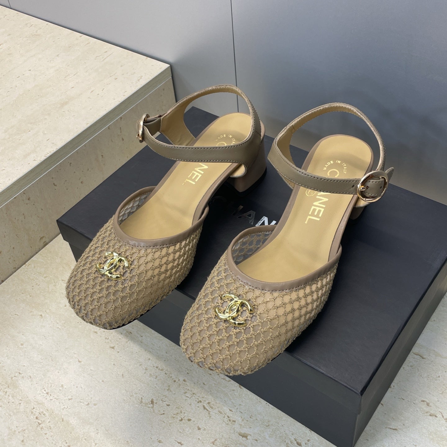 CC 26 Slingback Pump 45mm Mesh Sheepskin