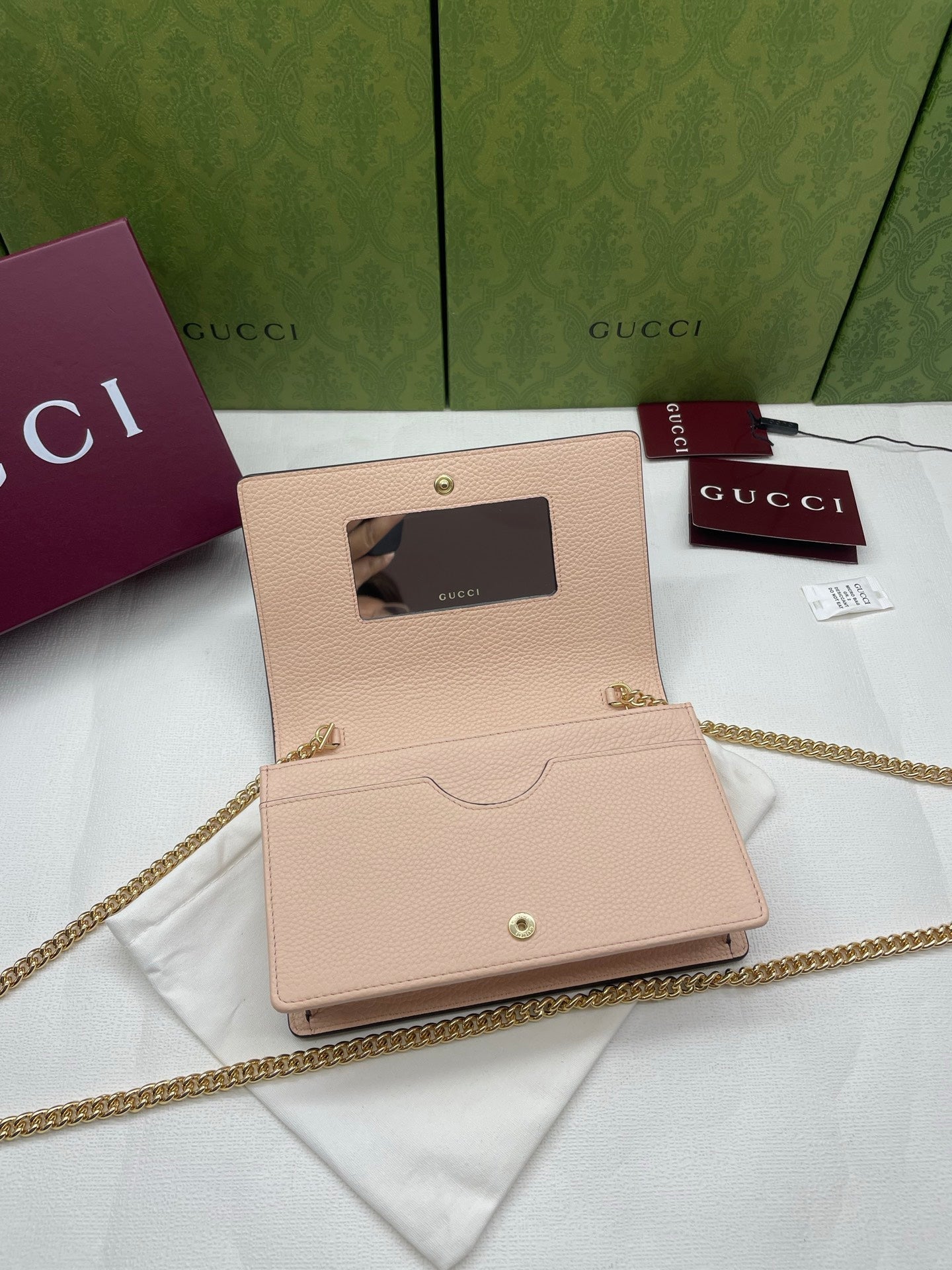 Gucci 2026 Marmont Wallet On Chaine 20cm Canvas Leather