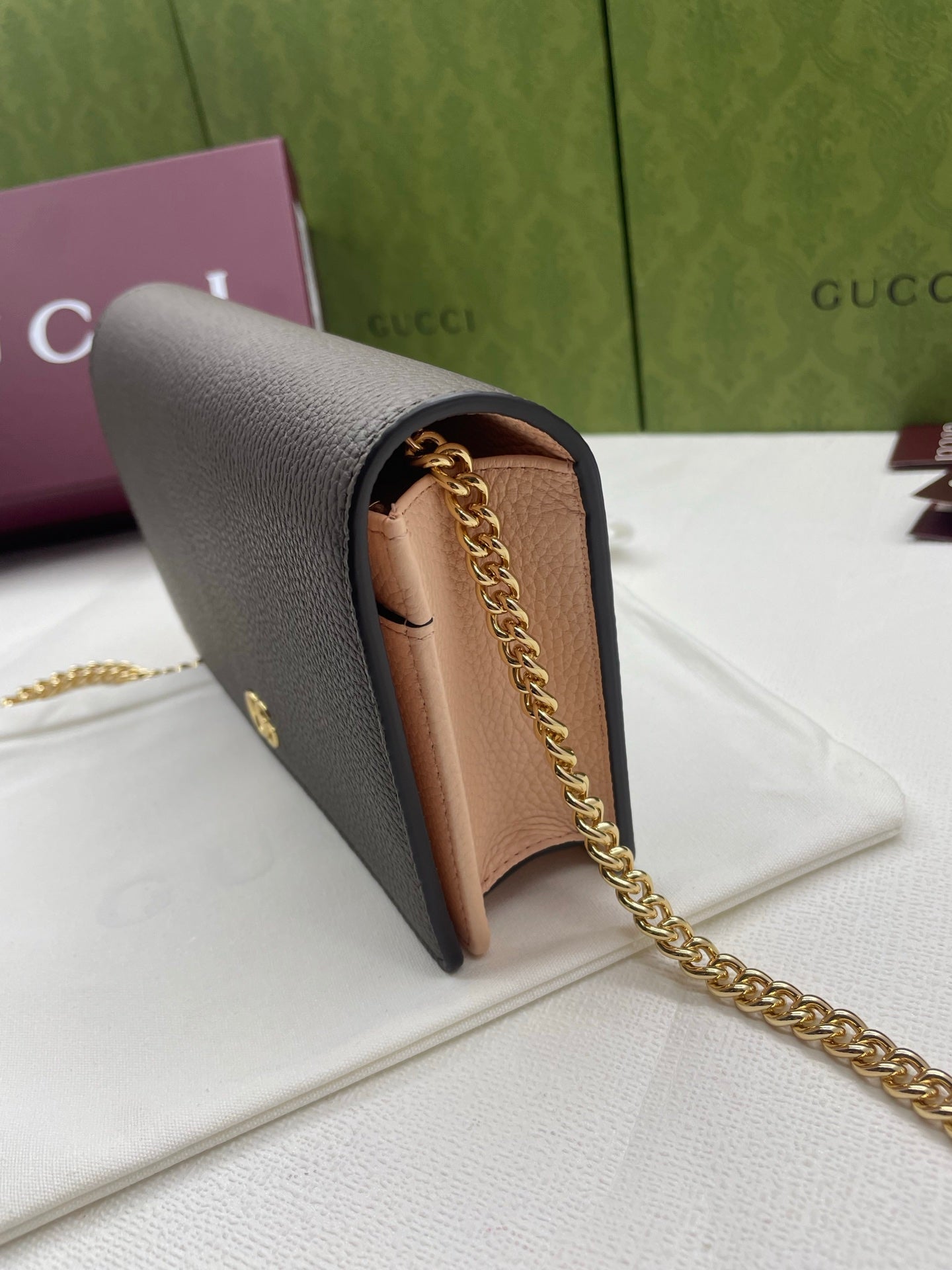 Gucci 2026 Marmont Wallet On Chaine 20cm Canvas Leather