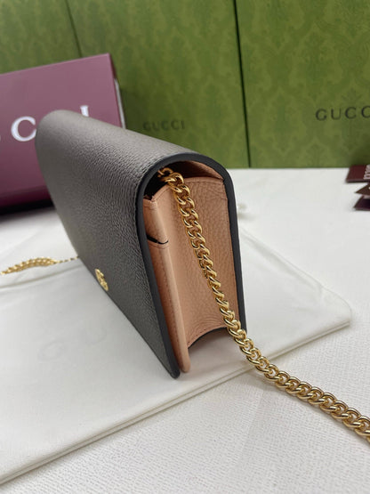 Gucci 2026 Marmont Wallet On Chaine 20cm Canvas Leather