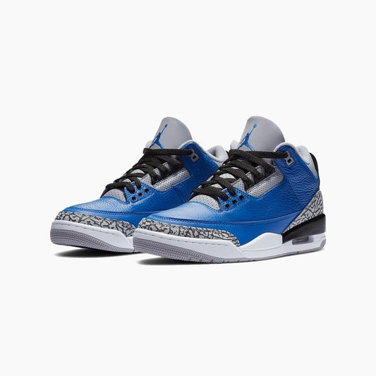 Jordan 3 Retro Varsity Royal Cement Sneakers - Signature Series