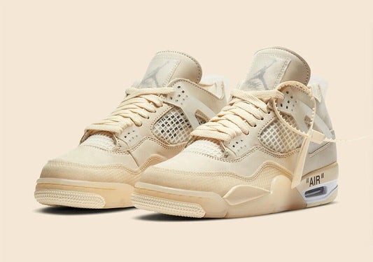 Jordan 4 Retro Off-White Sail Sneakers - Collaboration Release